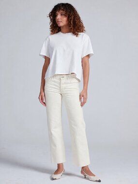 ASKK NY LOW RISE STRAIGHT RIGID RAW HEM JEANS 27